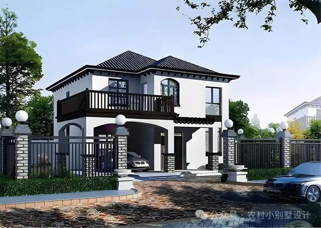 开云官方-农村带车库网红别墅！开放式车库+星空露台二层带农村自建房